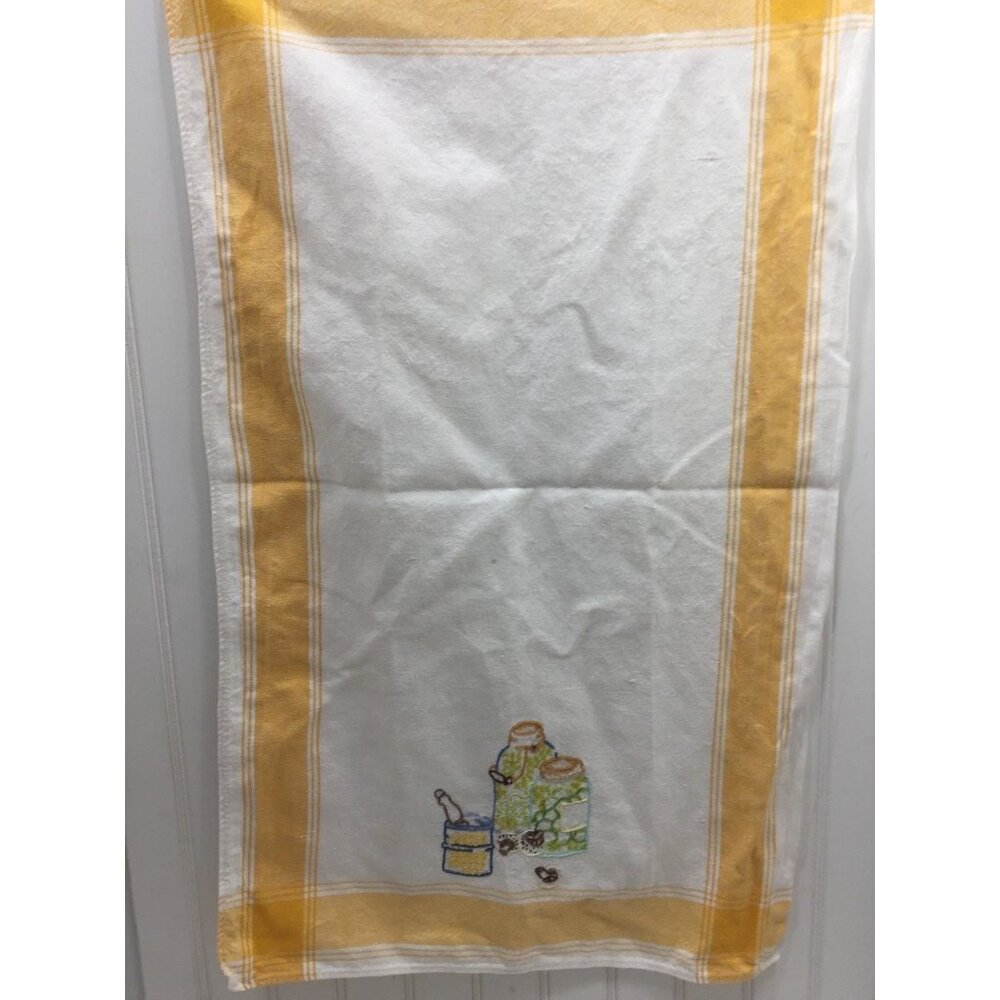VINTAGE Embroidered Hand Towel Kitchen Canning Dish 23995 - Picture 4 of 7